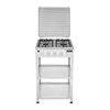 Stainless Steel Gas Cooker Standing Stove with Shelf Freestanding Portable 19 in 1400W