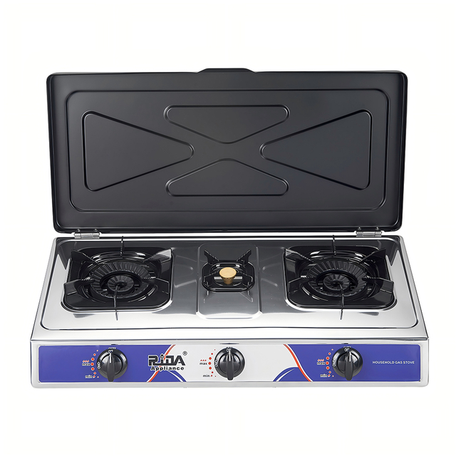 3 Burner Gas Stove Lpg Gas Cooker Stainless Steel Tabletop Gas Stove
