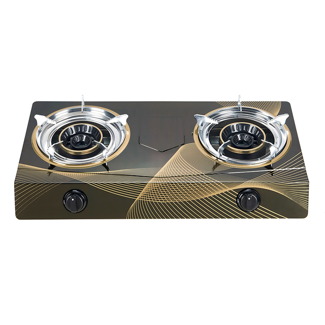 Stainless Steel Table Top Gas Stove 2 Burner Iron Gas Burner Stove