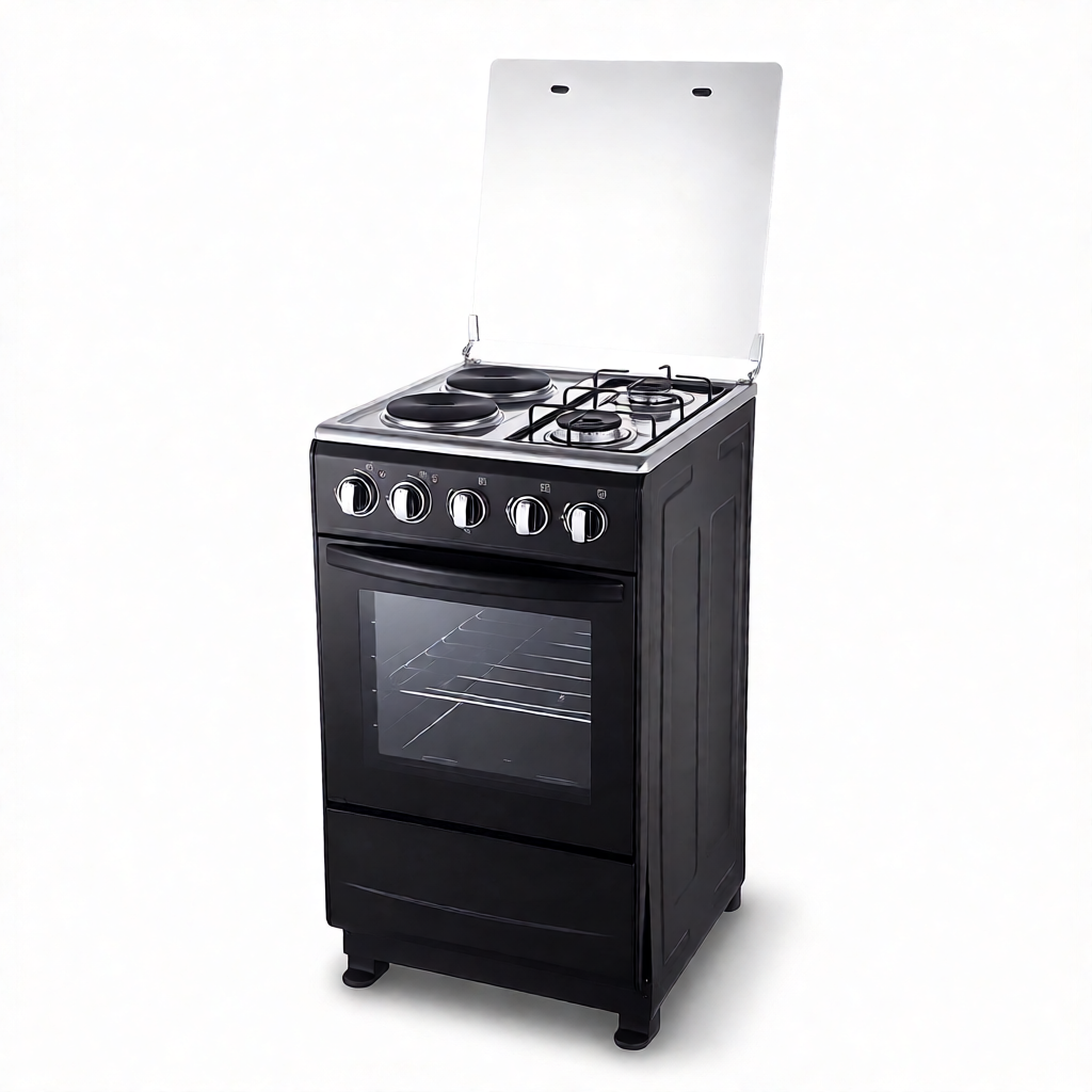 Hybrid Dual Fuel Gas Range 2 Gas Burners + 2 Electric Hotplates with Electric Oven