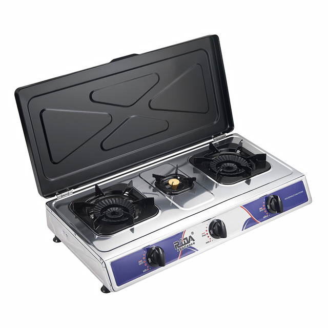 3 Burner Gas Stove Lpg Gas Cooker Stainless Steel Tabletop Gas Stove
