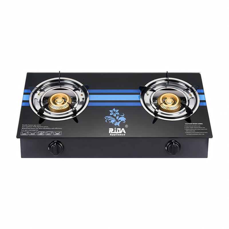 Tempered Glass Two Burners Table Gas Cooker Kitchen Gas Stove 