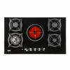 Tempered Glass Top Inbuilt 4 Gas 1 Electric Household Gas Hob