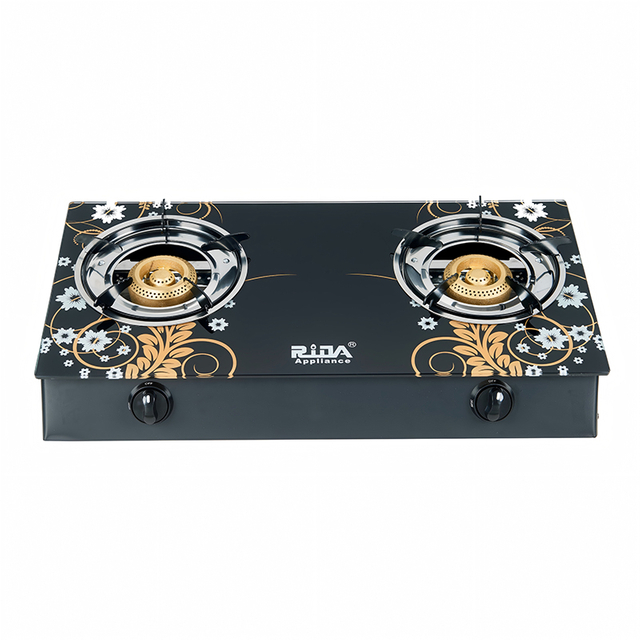 Tempered Glass Two Burners Table Gas Cooker Kitchen Gas Stove 