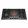 Tempered Glass Top Inbuilt 4 Gas 1 Electric Household Gas Hob
