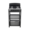 4 Burner Stainless Steel Gas Stove Cooker with Manual Ignition And Stand Shelf