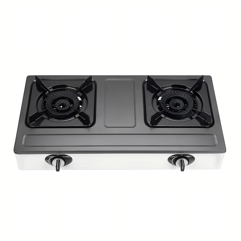 Kitchen Appliance 2 Burners Gas Stove Gas Cooker Gray Table Top Cooktops