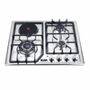 3.2kw Electric And Gas Hybrid Stove Built-in Stainless Steel 4 Burners Gas Hob