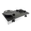 Kitchen Appliance 2 Burners Gas Stove Gas Cooker Gray Table Top Cooktops