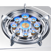 2 Burner Stainless Steel Tabletop Gas Stove with Multi-Nozzle Brass Burner