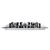 5 Burner Black Tempered Glass Built-in Gas Hob with Big Centre Burner