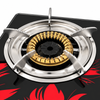 3 Burner Black Glass Tabletop Gas Stove with High Power Burners