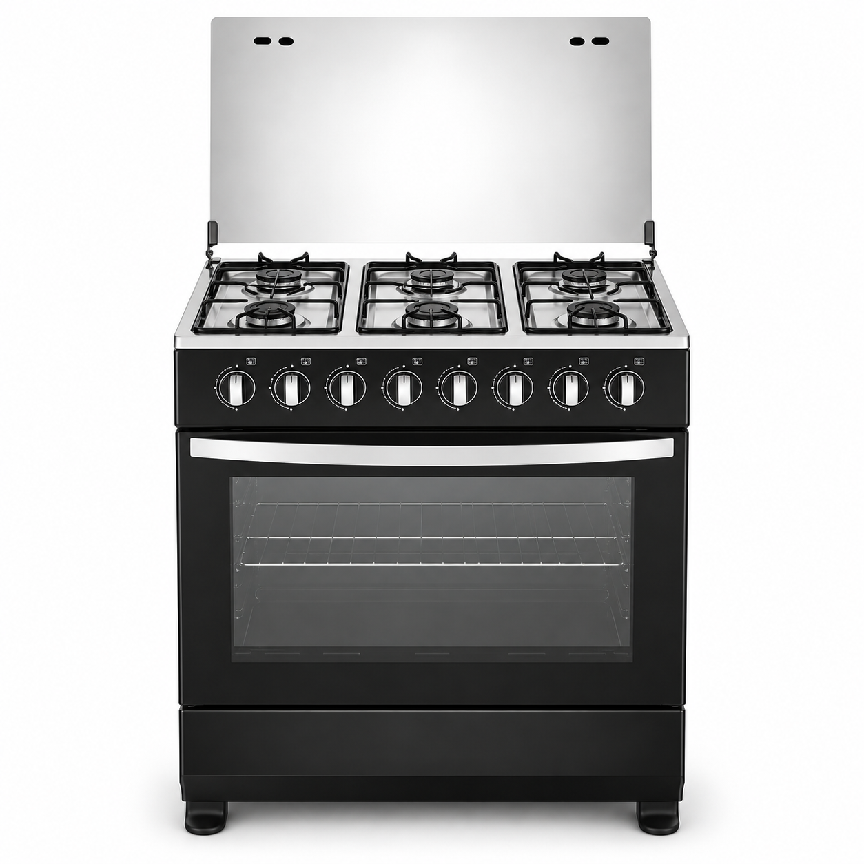 6 Burner Freestanding Gas Cooker with Electric Oven