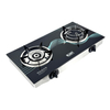 2 Burner Tempered Glass Gas Stove with Infrared Burner