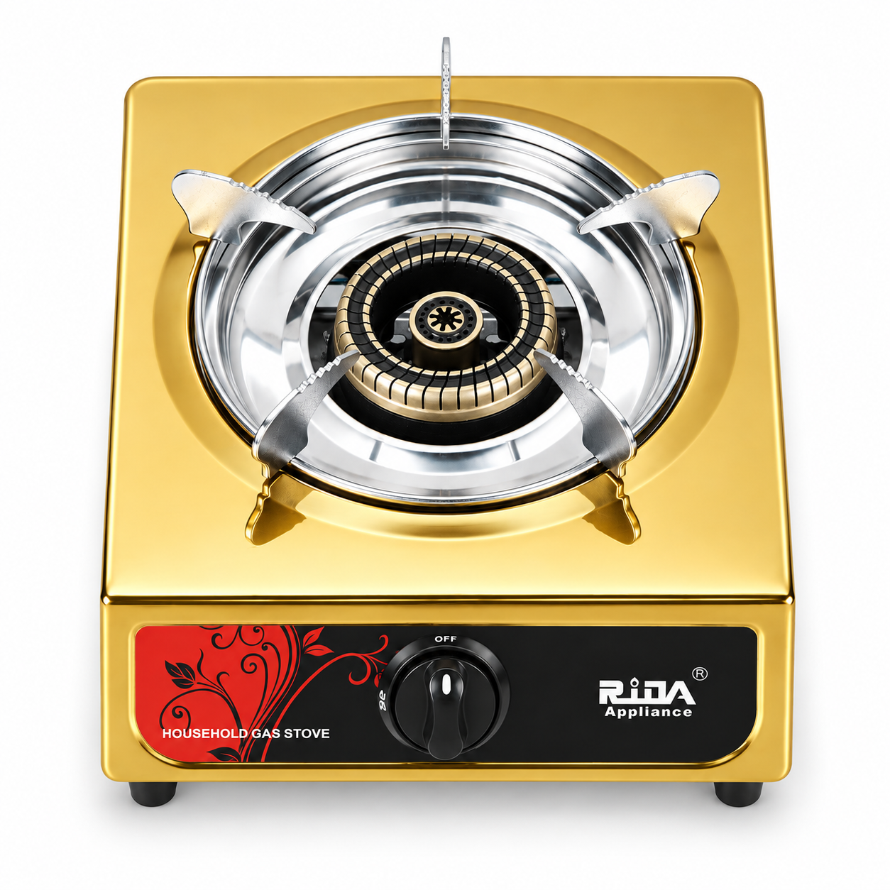 Gold Single Burner Tabletop Gas Stove with Energy Saving Burner