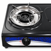 2 Burner Tabletop Gas Stove with Stainless Steel Burner Trays