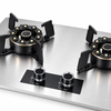 2 Burner Stainless Steel Built-in Gas Hob with Copper Multi-Ring Burners