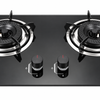 2 Burner Black Glass Built-in Gas Hob