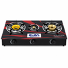 3 Burner Tempered Glass Tabletop Gas Stove for Household Cooking
