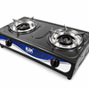 2 Burner Tabletop Gas Stove with Stainless Steel Burner Trays