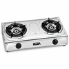 2 Burner Stainless Steel Tabletop Gas Stove for Everyday Cooking