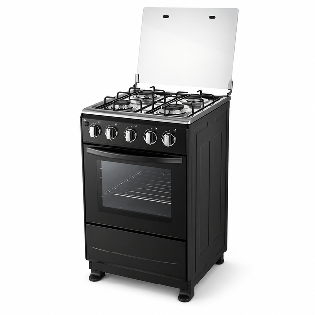 20 Inch 4 Burner Freestanding Gas Cooker with 55L Electric Oven