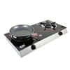 2 Burner Infrared Tempered Glass Tabletop Gas Stove for Home Cooking