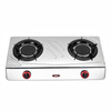 2 Burner Stainless Steel Table Top Gas Stove with Infrared Burners for Home Cooking