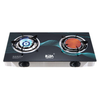 2 Burner Tempered Glass Gas Stove with Infrared Burner