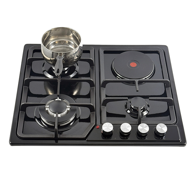 3 Burner Gas + 1 Electric Built-in Hob for Modern Kitchens