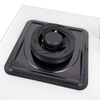 Built-in 3 Burner White Tempered Glass Gas Hob with Cast Iron Pan Supports