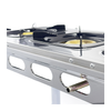 3 Burner Freestanding Gas Stove with Double Storage Shelves