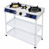 3 Burner Stainless Steel Gas Stove with Stand for Wholesale