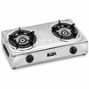 2 Burner Stainless Steel Tabletop Gas Stove for Everyday Cooking