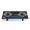 2 Burner Infrared Tempered Glass Tabletop Gas Stove for Home Cooking