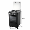 20 Inch Gas & Electric Freestanding Cooker with 55L Oven