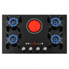 4 Gas Burner + 1 Electric Built-in Hybrid Hob
