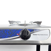 2 Burner Stainless Steel Gas Stove with Infrared Burner and Storage Stand