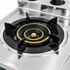 2 Burner Freestanding Gas Stove with Double Storage Shelves