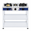 3 Burner Stainless Steel Gas Stove with Stand for Wholesale