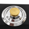 3 Burner Black Glass Tabletop Gas Stove with High Power Burners