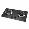 2 Burner Black Glass Built-in Gas Hob