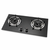 2 Burner Black Glass Built-in Gas Hob