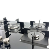 5 Burner Black Tempered Glass Built-in Gas Hob with Big Centre Burner