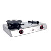 2 Burner Stainless Steel Table Top Gas Stove with Infrared Burners for Home Cooking