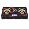 3 Burner Tempered Glass Tabletop Gas Stove for Household Cooking