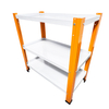 2 Burner Tempered Glass Gas Stove with Double Storage Shelves