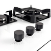 Built-in 3 Burner White Tempered Glass Gas Hob with Cast Iron Pan Supports