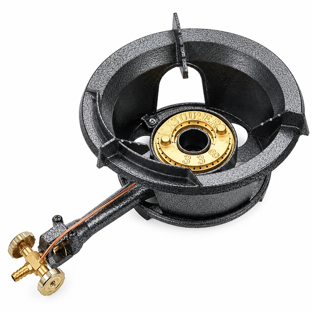 Commercial Cast Iron LPG Gas Burner with Brass Burner Head