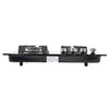 4 Burner Black Tempered Glass Built-in Gas Hob with Cast Iron Pan Supports